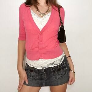 Pink y2k so cardigan